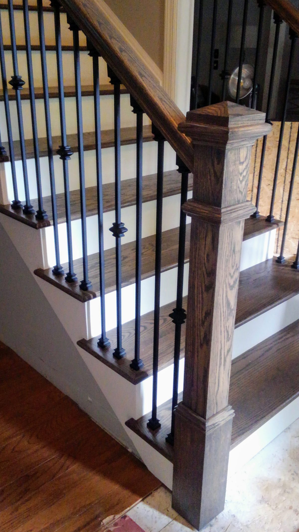 Replacing Balusters, Newel Posts and refinish Handrails, Treads ...
